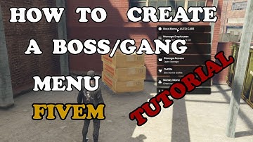 QB-CORE | CREATING A BOSS/GANG MENU | FIVEM