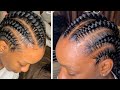 How to do neat feedin braids!! Queen b hair and Murray’s edgewax
