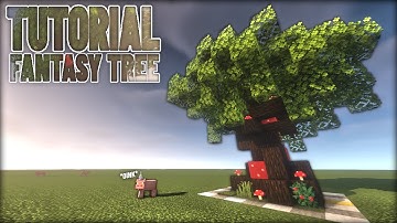 Custom Tree design for MINECRAFT 1.19: Fantasy Tree Build Tutorial (Dark Oak)