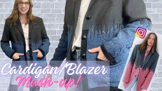 Viral Instagram Video: How did she do that? Cardigan/Blazer mash up!