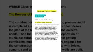 Class 10 English Textual Writing How a Building is Constructed#viral#education#learnenglish#shorts