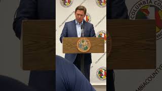 Gov. Ron DeSantis discusses Hurricane Idalia at the Columbia County Combined Communications Center