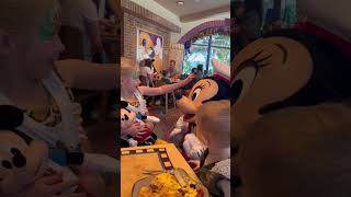 Goofy And Minnie Both Loved Her #Facepaint #Familytravel #Familyvacation #Minniemouse #Goofy #Cute