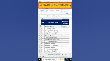 How to Count Extraneous Leading & Trailing Spaces in Excel