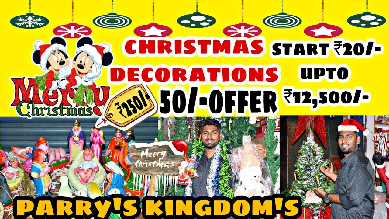 christmas & new year decorations chennai parry's started Rs20