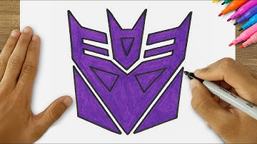How to Draw Decepticon Logo Easy | Step by Step Drawing Tutorial