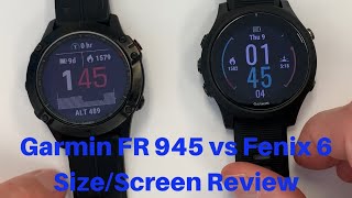 Lærerens dag flicker Formen Garmin Forerunner 945 vs Fenix 6 Pro Size/Screen Review for CrossFit/HIIT  Training FitGearHunter.com - YouTube