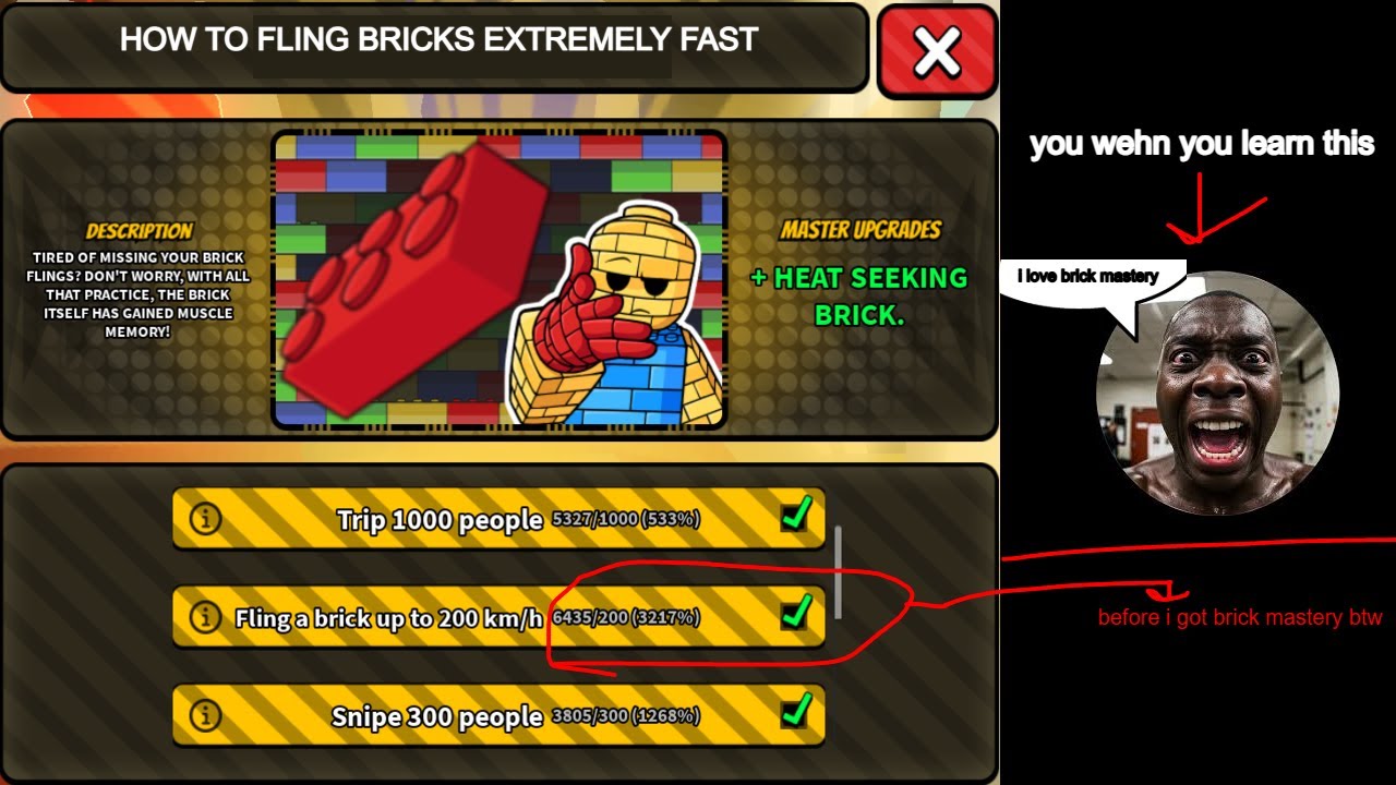 How to fling mastered bricks EXTREMELY fast in Slap Battles