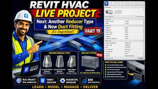New Fitting & Reducer in Live Project Part 19 |Revit HVAC Part 25| #draftingtobim