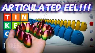 Tinkercad Tutorial, Articulated Eel! AMAZING! ( 3D Modeling )