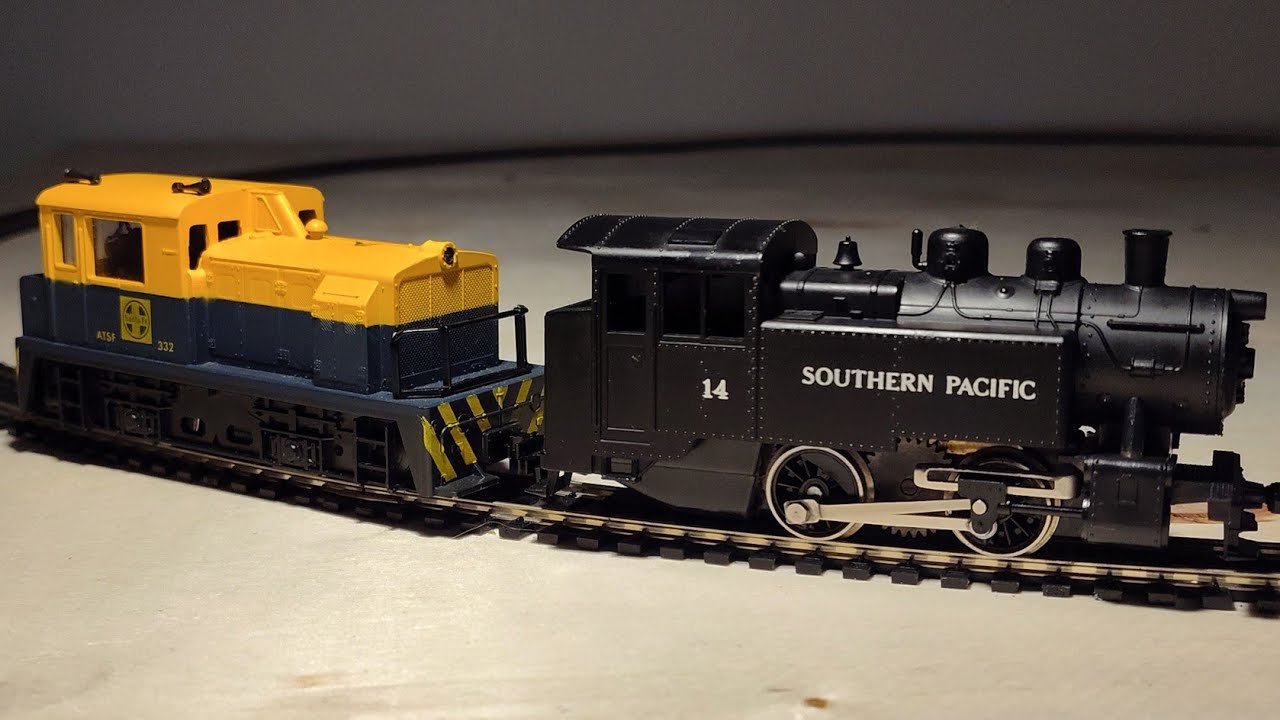 ahm 0-4-0 diesel switcher & lima 0-4-0 steam engine - YouTube