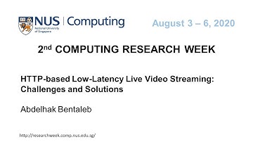 HTTP based Low Latency Live Video Streaming Challenges and Solutions  by Abdelhak Bentaleb