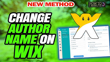 How to change author name on wix 2025