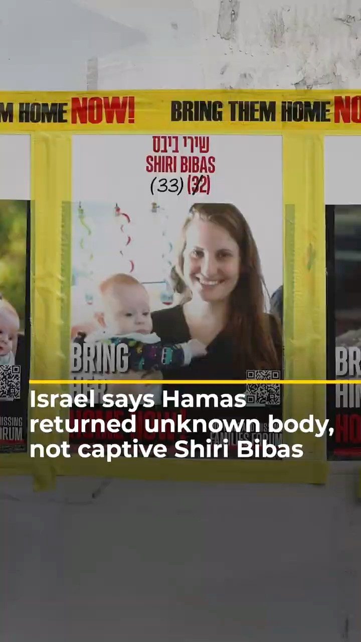 Israel says Hamas returned unknown body, not that of captive Shiri Bibas | AJ #shorts