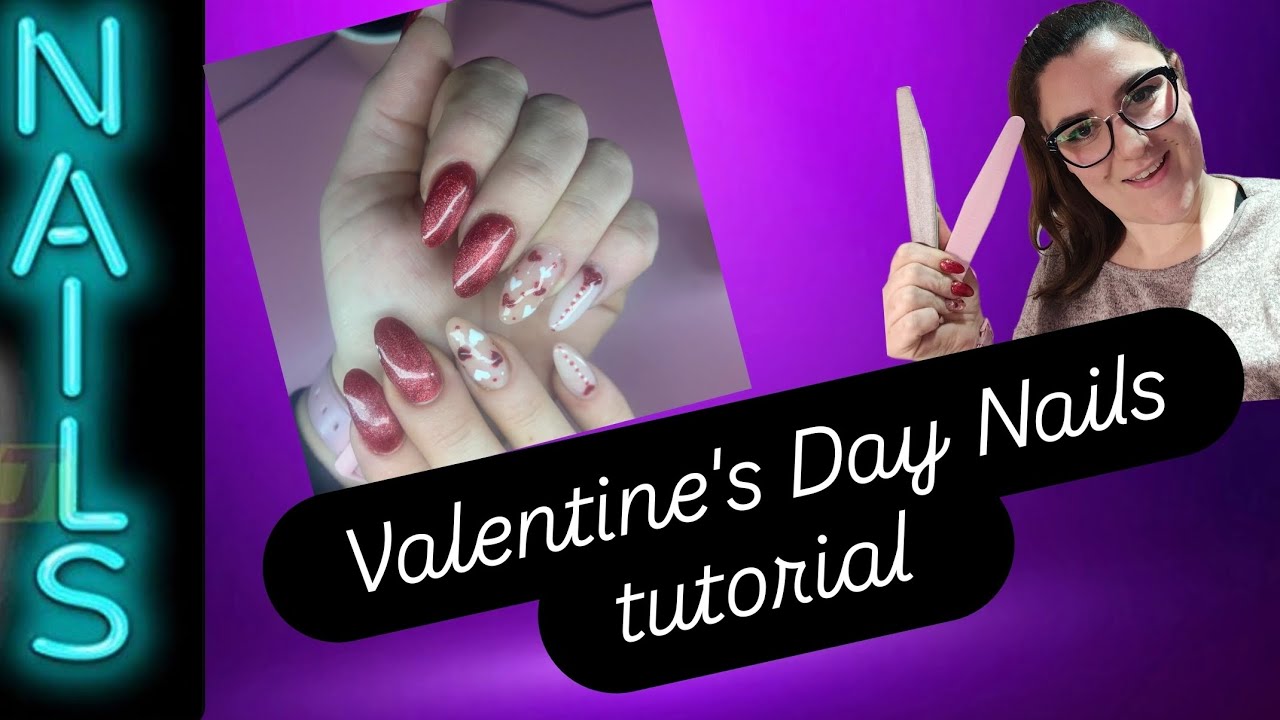 Valentine's Day Nails 🌹| σχέδιο εύκολο για αρχάριες |