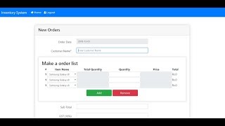 Inventory Management System | Invoice Item | PHP, MySqli, Ajax, Bootstrap | Part 25