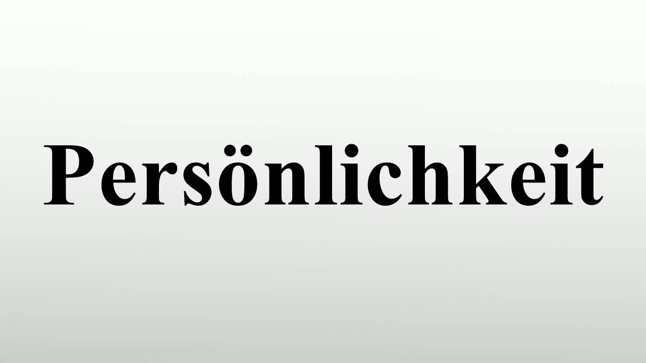 Persönlichkeit - YouTube