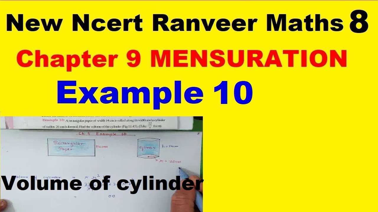 Class 8 Maths | Chapter 9 | Example 10 | Mensuration | NEW NCERT ...