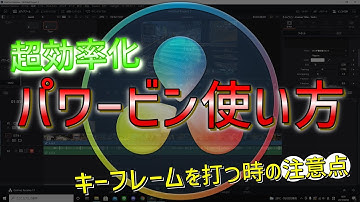 パワービンにキーフレームを正常に保存できない人必見！DaVinci Resolveで使える超時短テクニック！