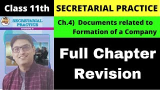 Documents related to formation of a Company Full Chapter Revision