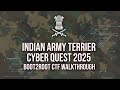 Indian Army Terrier Cyber Quest 2025 | Full Boot2Root CTF Walkthrough