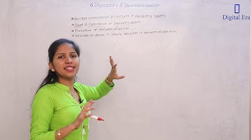 Depository & Dematerialization Class - 12 | Secretarial Practice | Digital Era