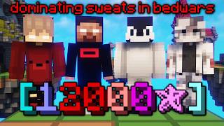 12K STAR BEDWARS TEAM DOMINATES SWEATS