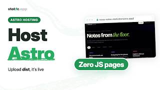Information How to Host an Astro Site (Build, Zip, Upload, Live) Update