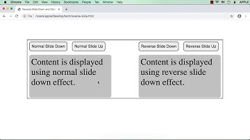 jQuery: How to Reverse Slide Down and Slide Up Effects offered by jQuery - Part 1