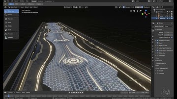 Blender 2.80 - Sci Fi Walkway Speed Modeling
