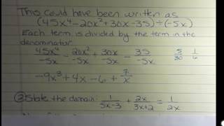 Divide Polynomials and Domain