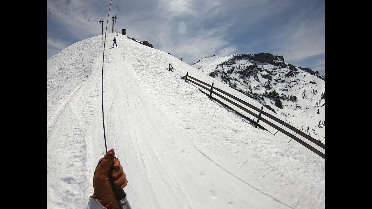 Run 3 x Kirkwood closing day 2021. Vista TBar Epic Run Droku