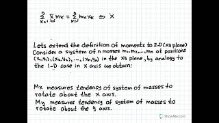 UBC Math 101 tutor Centroids & Moments 1 Video tutorial 159