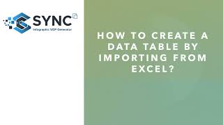 SYNC VDP Reporting Centre - How to create a data table by importing from excel screenshot 4