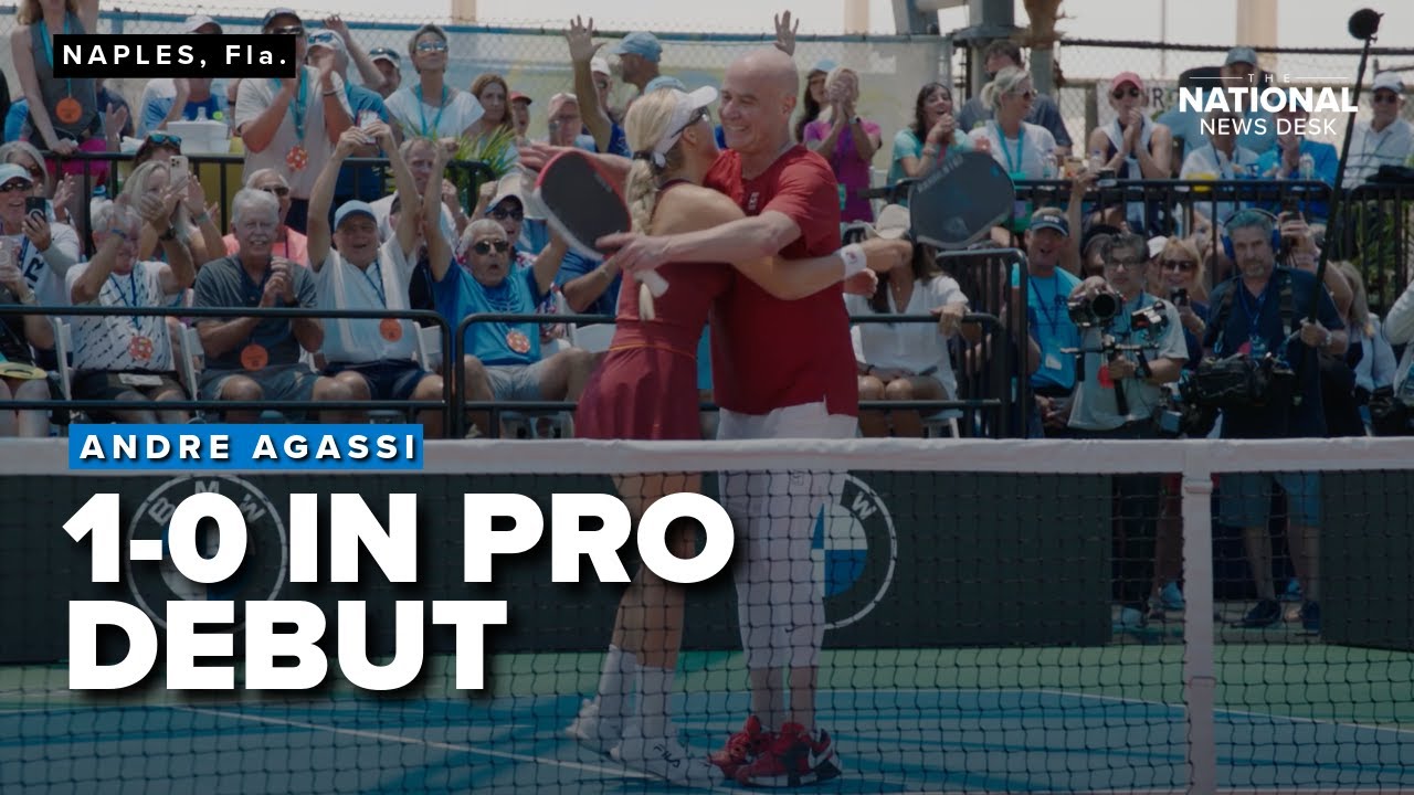 Andre Agassi goes 1-0 in professional pickleball debut