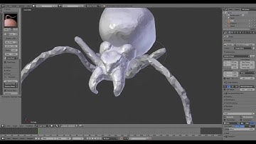 Hand painted Spider Timelapse - Blender