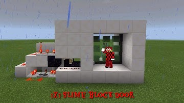 Minecraft: pe redstone tutorial 3x3 slime block door