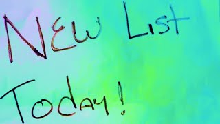 NEW LIST TODAY!🥳🍀🍀🍀🍀