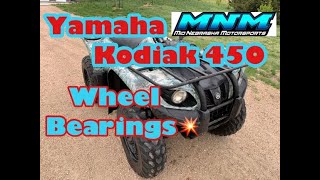 Yamaha Kodiak 450 How to Fix Front Wheel Bearing Replacement