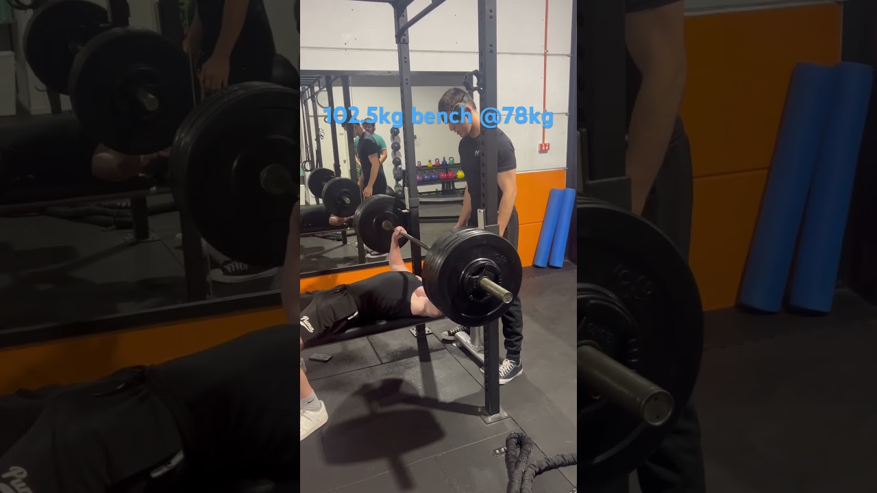 ⁉️102.5kg bench @78kg⁉️