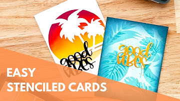 Easy Stenciled Cards | Ink Blending with Stencils
