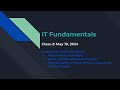 Class-2 (Networks, OSI & TCP-IP Models) - IT Fundamentals Course 2024