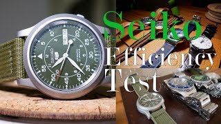 Seiko 5 Efficiency Test (7S26) : Science Time