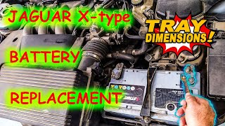 Jaguar X-type battery replacement & dimensions