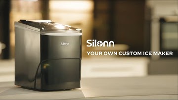 Silonn Ice Maker Countertop, 9 Cubes Ready in 6 Mins, 26lbs in 24Hrs