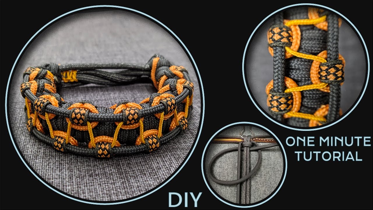 How to Make Paracord Bracelet Tying Lark’s Head Knots YouTube