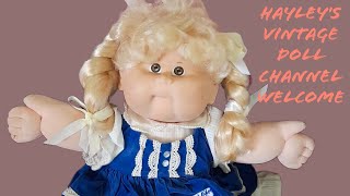 Adult Doll Collector Vintage Cabbage Patch Talking Kid 1986 Blonde OK Factory👧🏼