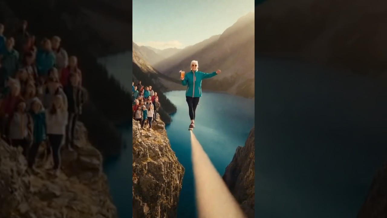 The Fearless Grandma Defies Gravity! 👵🏻⚡️ ( AI Video ) 