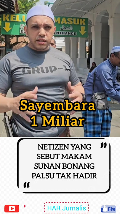 This man is offering a 1 billion Rupiah competition to anyone who can show the fake tomb of Sunan...