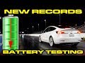 New 1/4 Mile records for the Tesla Model 3 and Model S & Low Battery Testing